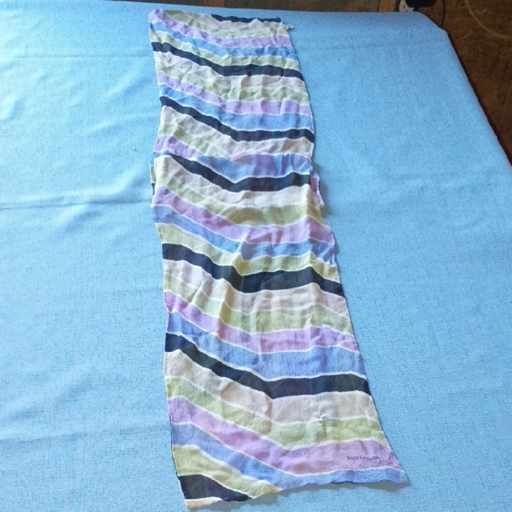 Ann Taylor Pastel Striped Women’s Scarf